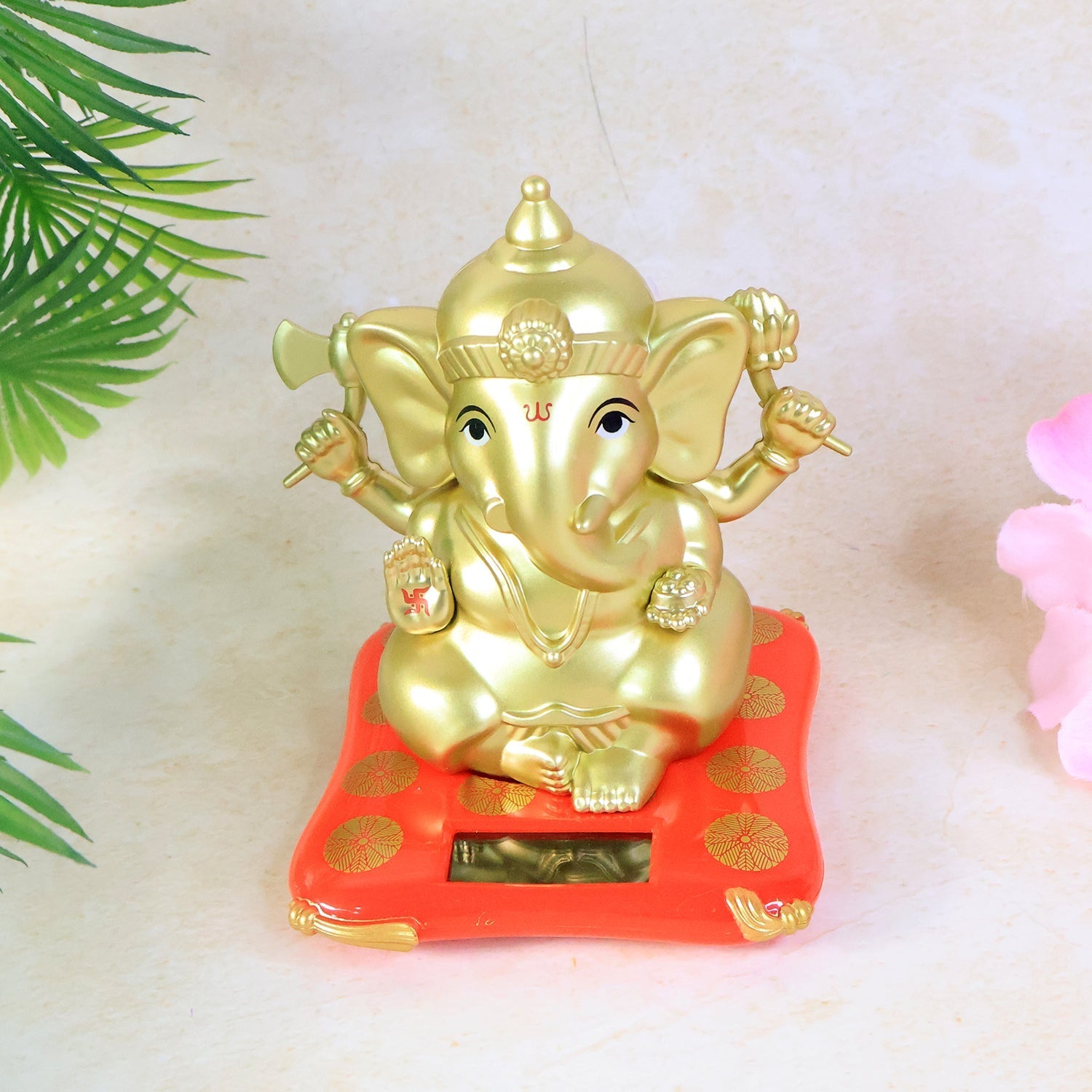 Large Ganesha Statue with Solar Base Large Ganesha Statue with Solar Base